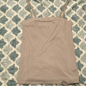 Size s? Unbranded gray tube top with white polka dots and removable straps